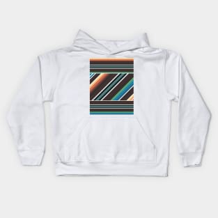 Retro Stripes Pattern manafold art Kids Hoodie